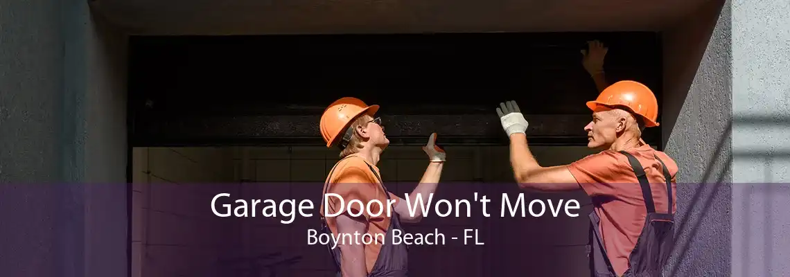 Garage Door Won't Move Boynton Beach - FL