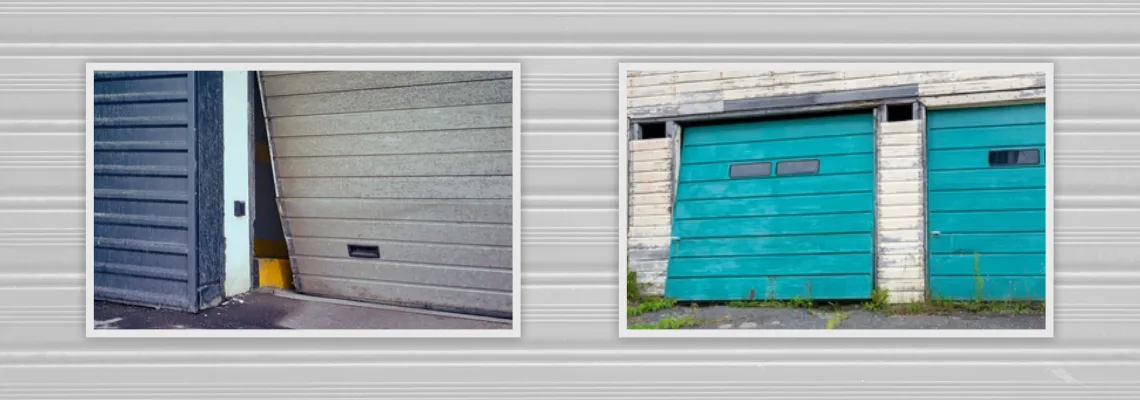 Crooked Aluminum Garage Door Repair in Boynton Beach, Florida